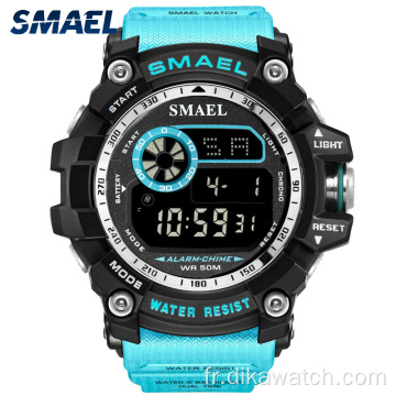 SMAEL Military Digital Watches Montre étanche pour hommes avec alarme